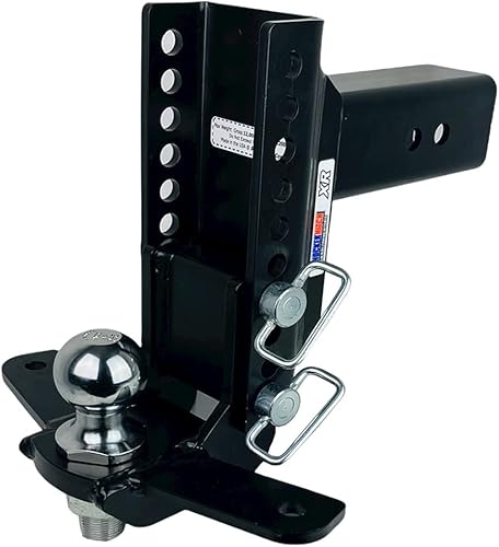 Miniatura 6 de Shocker XR - Enganche de montaje de bola con pestañas de barra estabilizadora, se adapta a enganche de 2 pulgadas, tiene bola de 2 pulgadas de caída