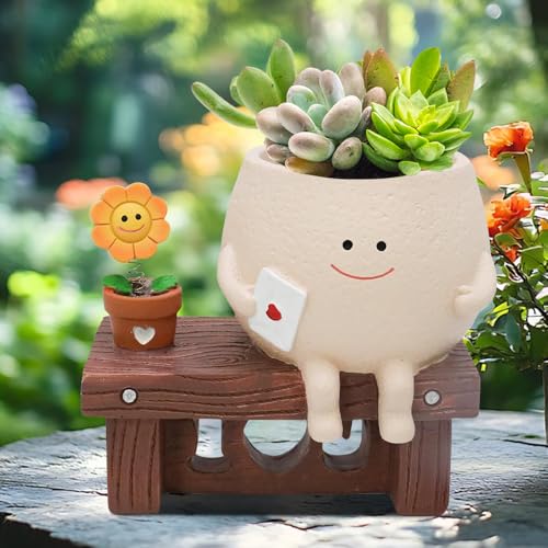 Lotvic Macetas De Cara Sonriente, Maceta Con Cara Sonriente Para Hogar Jardín Terraza, Macetero Caras Sonrientes Con Agujeros De Drenaje, Girasol Primaveral, Regalo Ideal Para Madre, Navidad Lotvic Macetas De Cara Sonriente, Maceta Con Cara Sonriente Para Hogar Jardín Terraza, Macetero Caras Sonrientes Con Agujeros De Drenaje, Girasol Primaveral, Regalo Ideal Para Madre, Navidad
