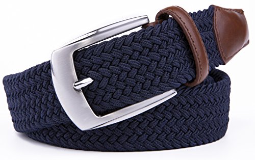 Image of Fabio Valenti Canvas Elastic Fabric Woven Stretch Braided Belts for Men Women Junior with Multicolored /Full Sizes