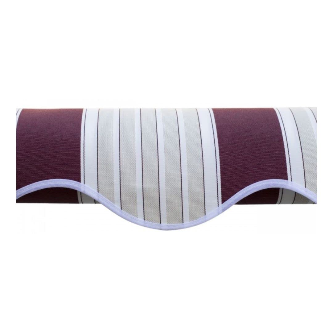 Tenda da sole a caduta 250x250 cm Bordeaux/Crema, con braccetti e mantovana per balcone esterno, tessuto impermeabile 280gr/mq