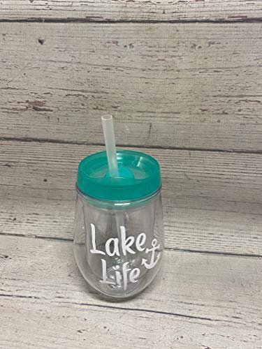 Christmas Gifts Lake Life Tumbler Cups Stocking Stuffers Boating Drinkware Bachelorette Party Funny Wine Glasses River Canoe Trip Personalized Lake House Presents