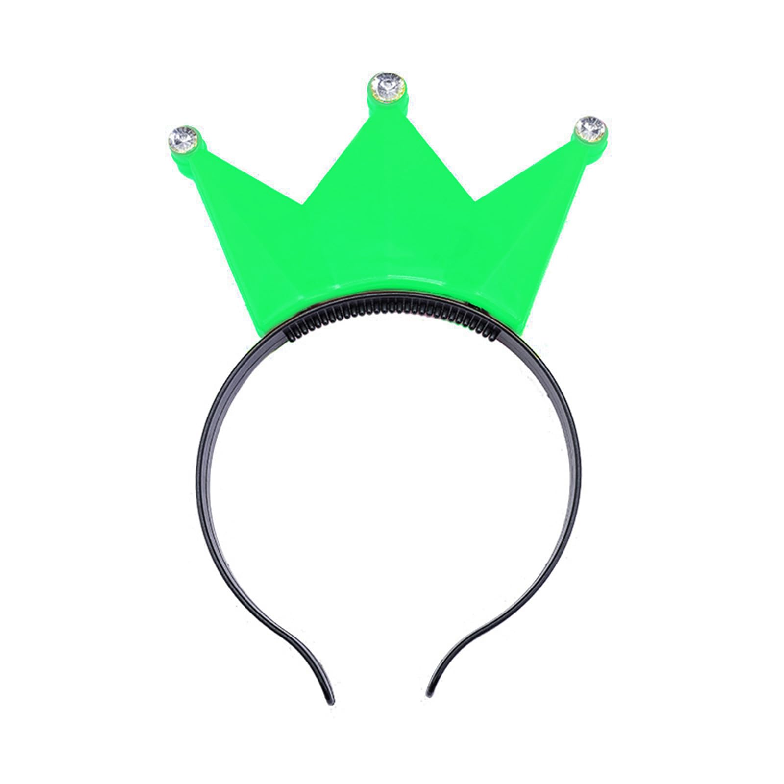 Qusinfc Unisex Green Sparkling Party Led Hairband Christmas Headband Raveparty Props Headpiece Concerttour Crown Hairhoop Supply Flashing Headband Concert Accessories Led For Birthday