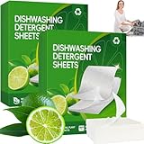 Spülmaschinen Blätter,200pcs Spülmaschinenblätter Ohne Chemie,Spülmittel Blätters,Dishwasher Sheets Kraftvolle Reinigung,Waschblätter,Geschirrspüler Blätterss,Natürliche Spülmittel Streifen