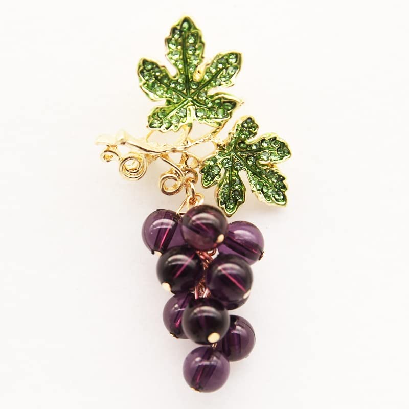 Broche en cristal violet boucle écharpe en soie bijoux dames - 3
