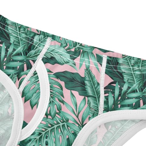 Boys' Exclusive Briefs Toddler Underwear 95% Combed Cotton Boxerbriefs 2T Tropical Leaf Pattern 524