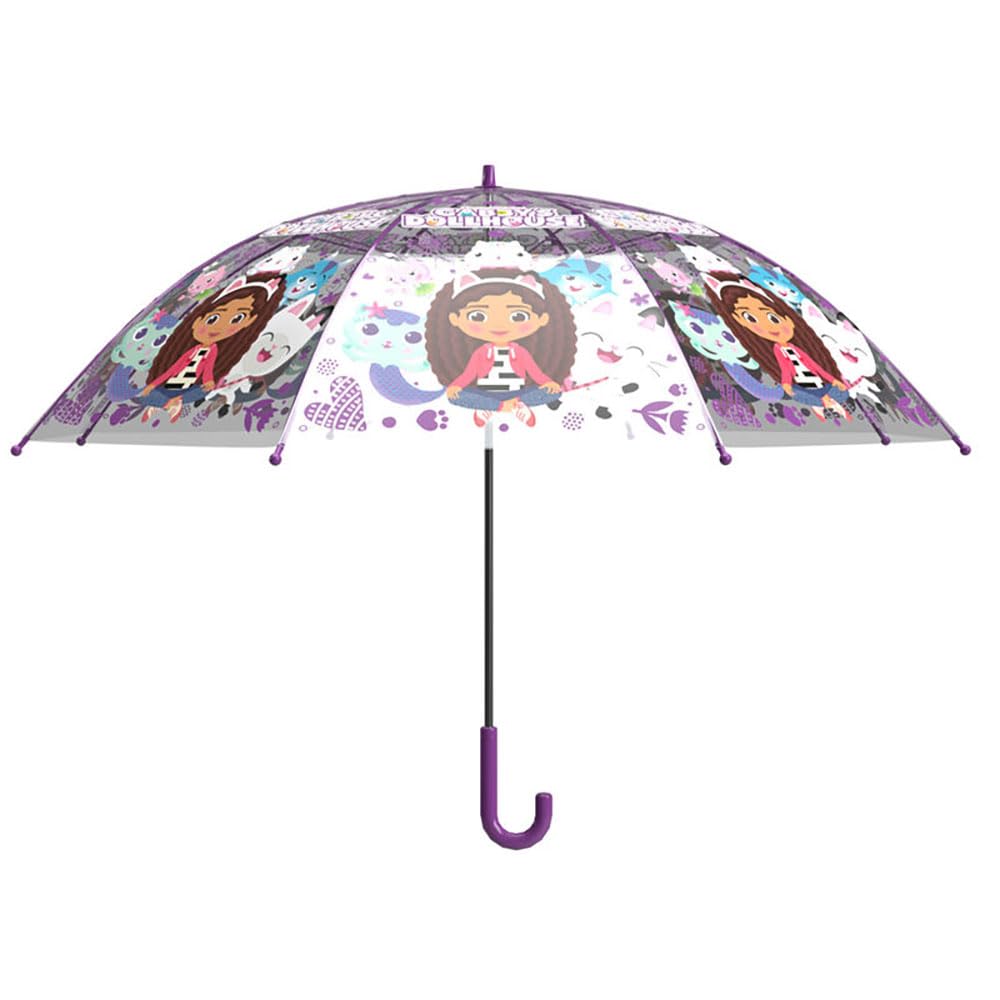 CYPBRANDS Gabby Umbrella, Children's Umbrella, Transparent, Official Product, transparent