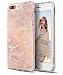 iPhone 7 Plus Case,iPhone 8 Plus Case,Spevert Marble Pattern Hybrid Hard Back Soft TPU Raised Edge Ultra-Thin Shock Absorption Protective Case for iPhone 7 Plus/iPhone 8 Plus - Rose Gold