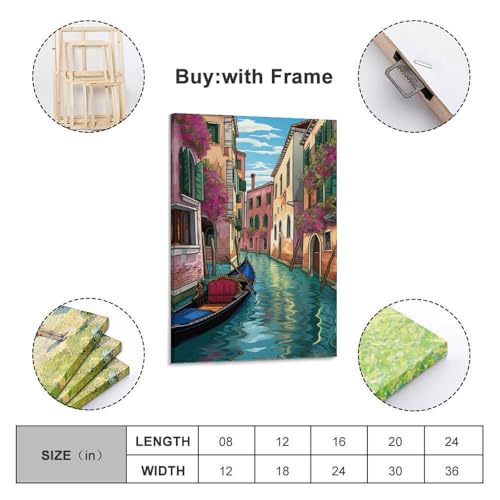 Impression sur toile premium Venise affiche d'art TNSGHAVED