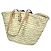 NATUREHOME Palmblatt Korb Stroh Tasche mit Ledergriffe Einkaufskorb Palmblatt-Korb von Hand geflochtener Shopper