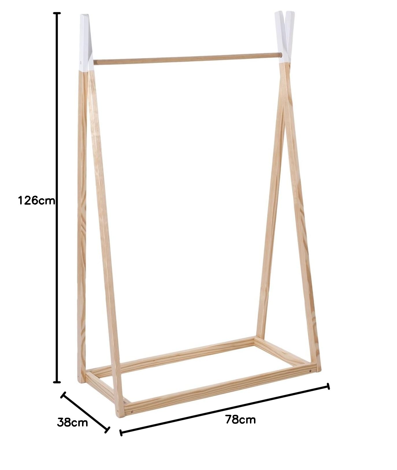 Atmosphera Kids Penderie pour Enfant en Bois Dream - 76 x H. 126 cm - Marron