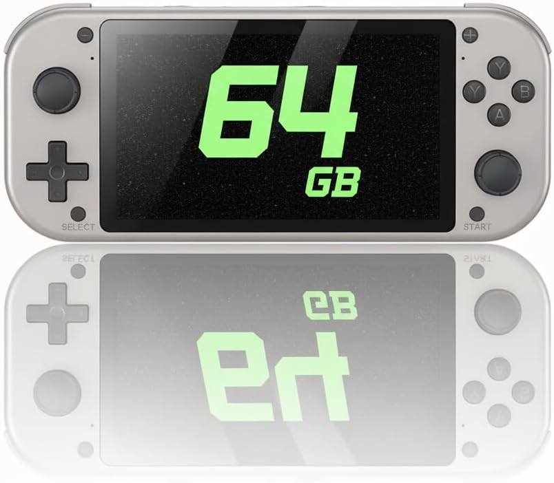 Retro Handheld Portable Video Game Console – 4.3″ IPS Screen, Emuelec System, 64GB, 20,000+ Games, Classic Game System (64 GB) Retro Handheld Portable Video Game Console – 4.3″ IPS Screen, Emuelec System, 64GB, 20,000+ Games, Classic Game System (64 GB)