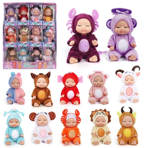 Fiotha 12 Pezzi Mini Bambole, Bamboline Piccole, Mini Bambola Giocattolo Set, Bambola Mini Bebè con Tutina, Mini Bambola Lavabili, Giocattoli Di Bambole Per Bambine, Bambini E Ragazzi Fiotha 12 Pezzi Mini Bambole, Bamboline Piccole, Mini Bambola Giocattolo Set, Bambola Mini Bebè con Tutina, Mini Bambola Lavabili, Giocattoli Di Bambole Per Bambine, Bambini E Ragazzi