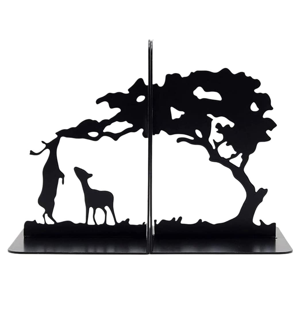 Book Ends Book Ends To Hold Books Heavy Duty,Hidden Metal Bookends For Shelves Desk Or Countertop For Home Office(D)