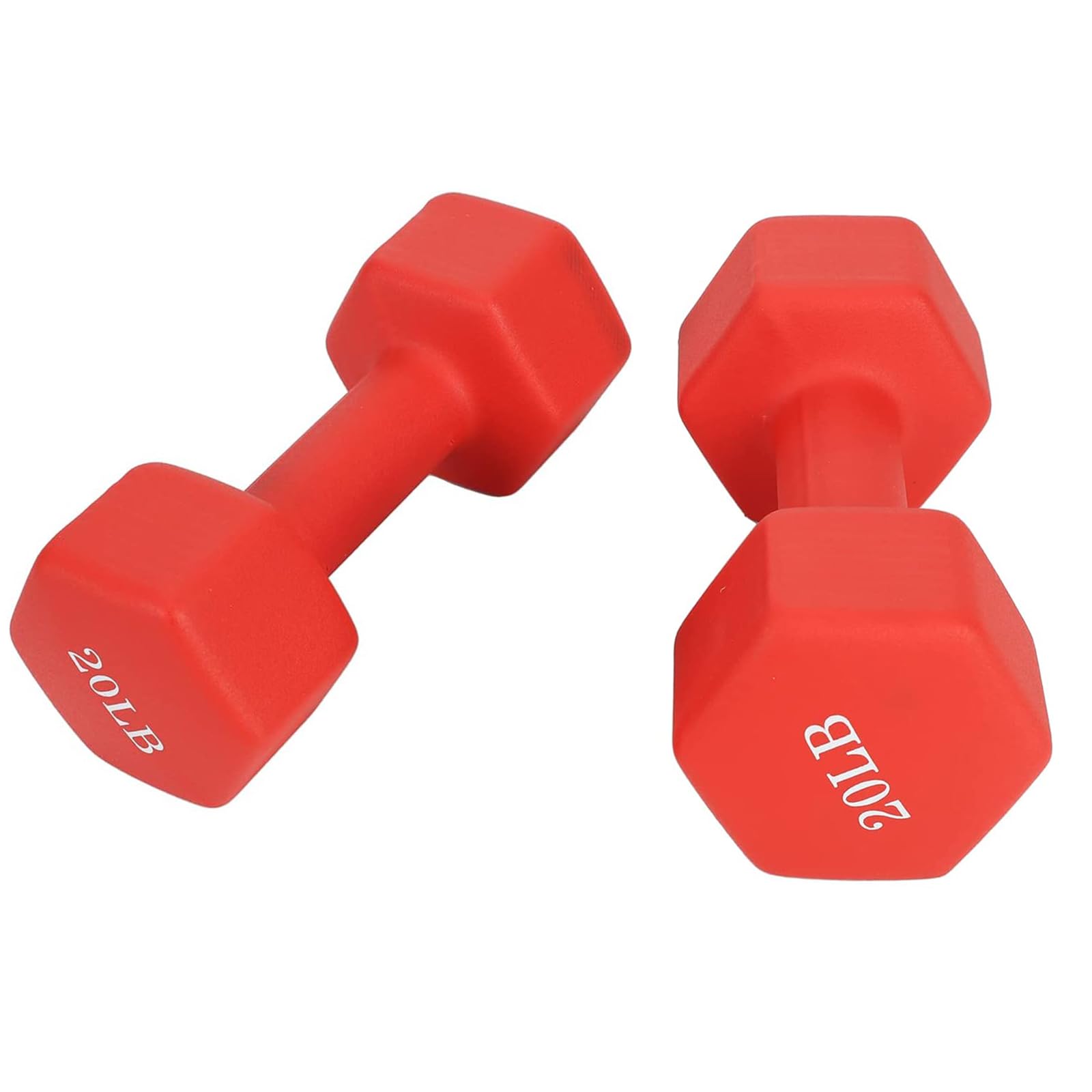 10/15/20 lb Dumbbells Neoprene Coated Hand Weights Anti-roll Anti-slip Hex Shape Free Weights Set for Home Gym Set of 2