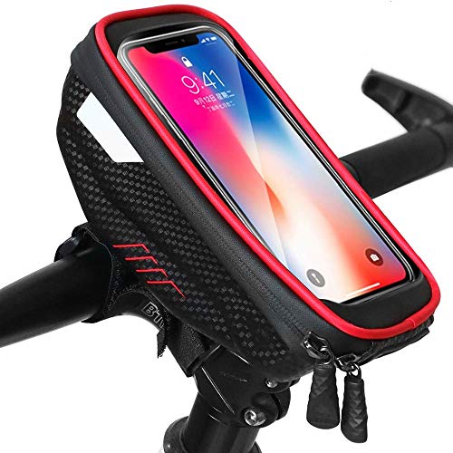 Fahrrad Handytasche Wasserdicht TPU Touchscreen Fahrradtasche Rahmentasche Fahrrad Oberrohrtasche für Smartphone unter 6,5 Zoll (2)