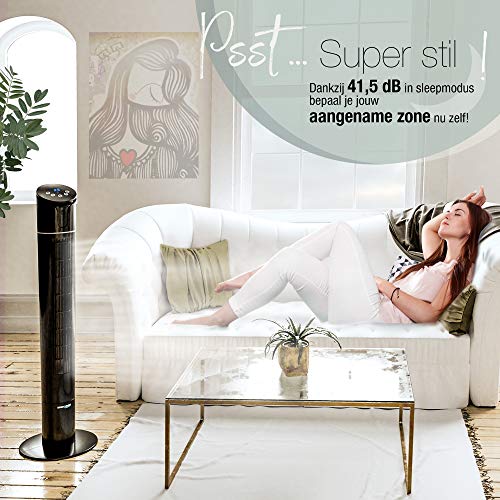 RelaxxNow VTX450 Multi-Sensor Touch Torenventilator met temperatuurweergave, 110 cm, stille zuilventilator met… - Image 3