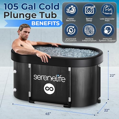 SereneLife 105 Gallon Insulated Oval Ice Bath Tub for Athletes Review