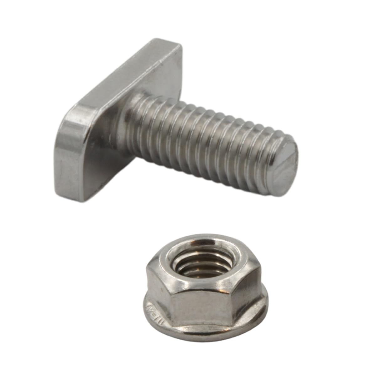 BRESKO Hammerkopfschrauben M8x20mm - Edelstahl A2 Mit Flanschmuttern