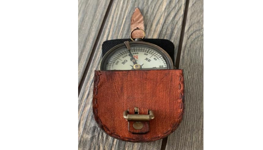Brújula de bolsillo náutica de latón vintage, brújula marina de latón, regalo para mamá/papá miniatura 2