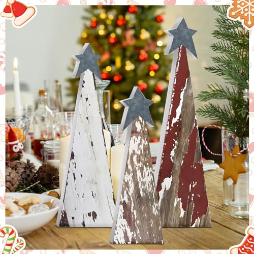 Soaoo3pcswoodenchristmastreestabletopdecorationstandingrusticwoodenchristmastreewithstarxmasfreestandingcenterpiecesdecorfarmhousewooddecorfortablehomedecor Urban Country Home Decor Soaoo 3 pcs wooden christmas trees tabletop decoration standing rustic wooden christmas tree with star xmas freestanding centerpieces decor farmhouse wood decor for table home decor urban country home decor