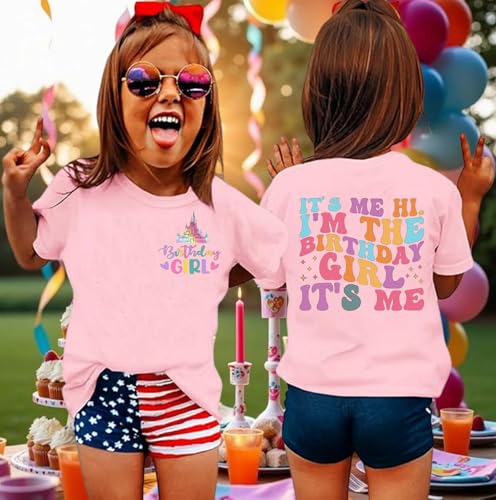 Image of Birthday Girl Shirt for Kids Its Me Hi Im The Birthday Girl Tshirts Outfit Magic Kingdom Graphic Tees Tops