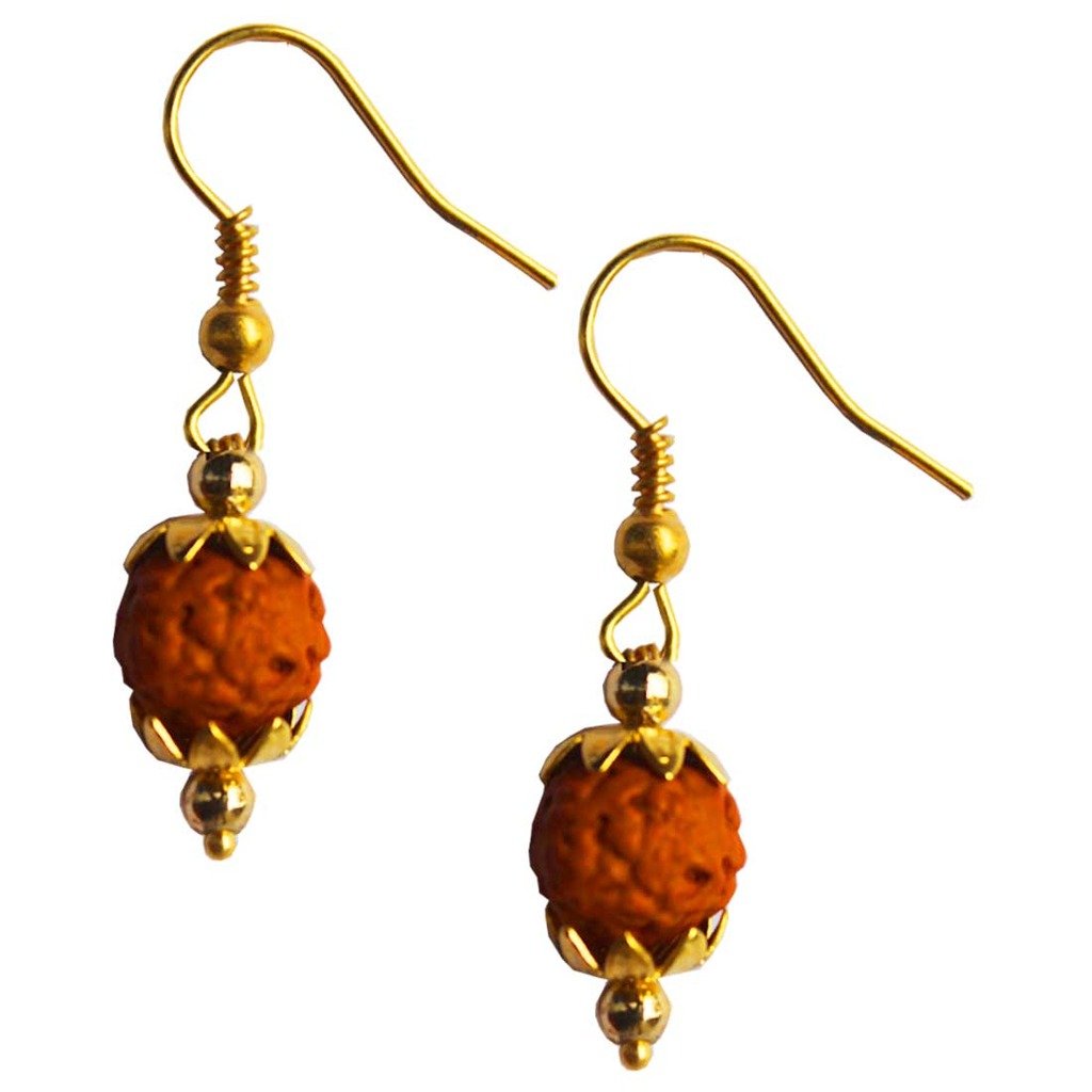 Menjewell Fancy Unisex Style Multicolor Lord Shiva Rudraksha Bali Earring-image-34