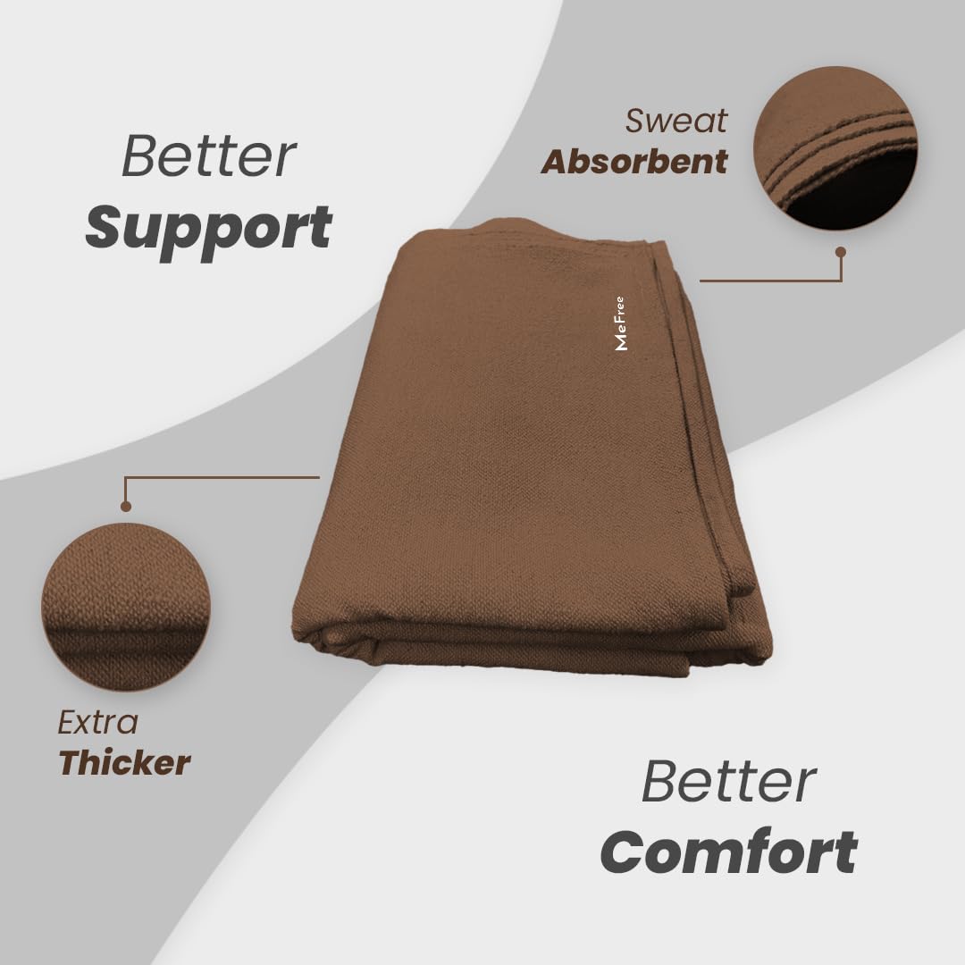 MeFree Iyengar Yoga Blanket | 100% Organic Cotton | Handloom Eco-Friendly Yoga Prop | Lightweight & Travel-Friendly | Ideal for Inversions, Backbends, & Meditation (Brown) 3