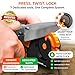 Orange Ninja 7-in-1 Garden Tool & Knife Sharpener – Sharpens Axe, Hatchet, Machete, Pruner & Shears – One Tool for All Your Outdoor Blades – Gift for Gardeners