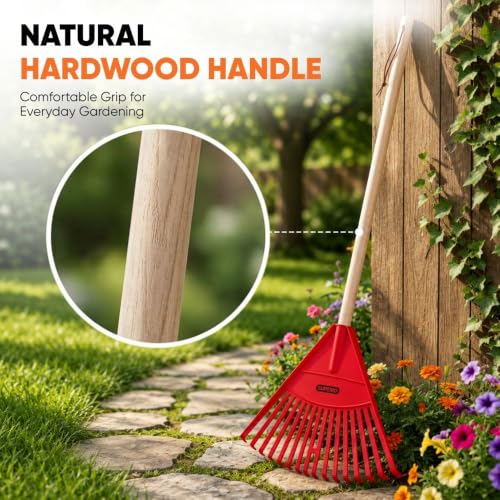 Image of Superio Red Kid Rake - Fun and Functional Gardening Tool for Children, 3-Pack