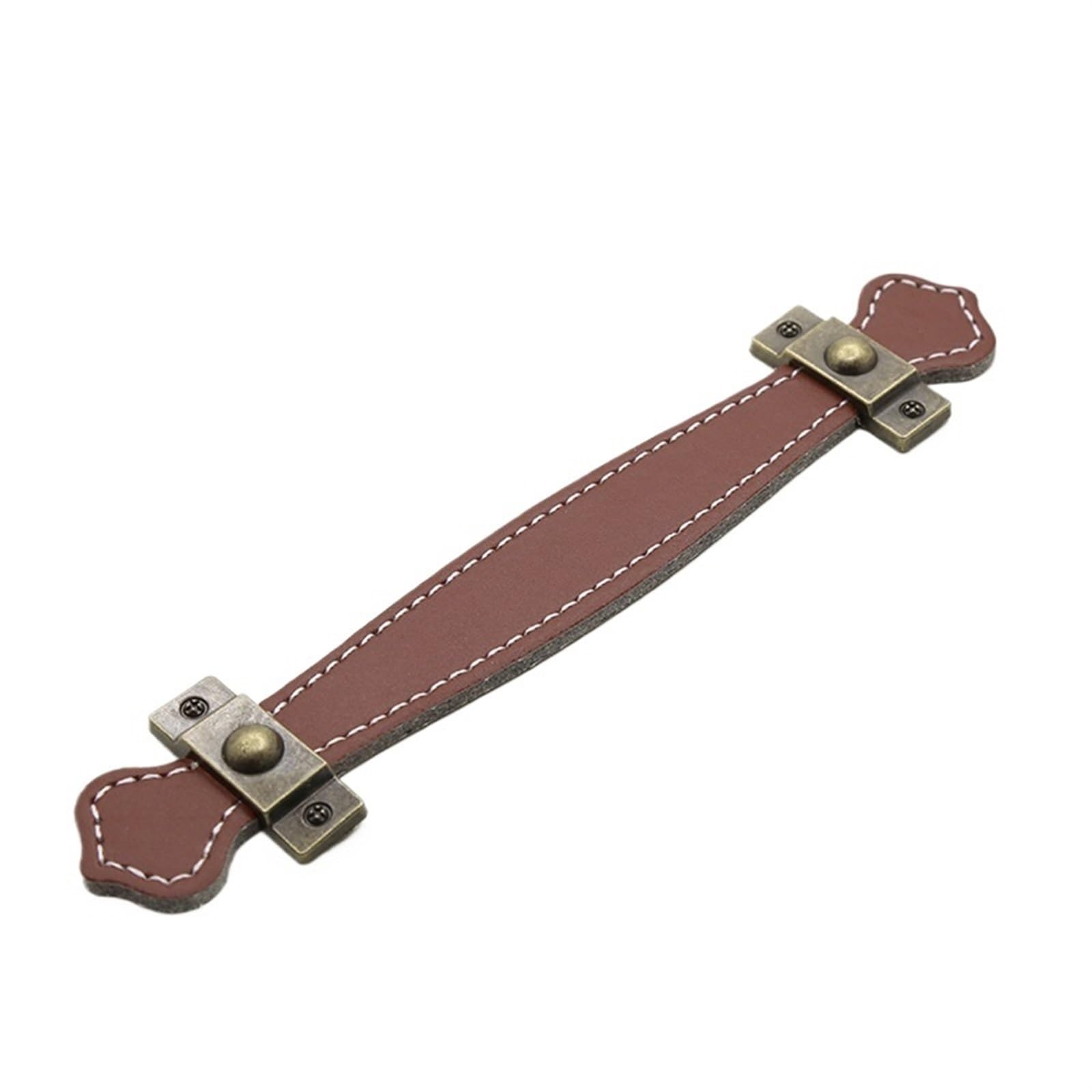 CQAHDSEVF Leather Drawer Pulls, Leather Drawer Knobs Multicolor 96/128mm(Brown,128mm)