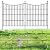10 Panels No Dig Dog Fence Outdoor for Yard, 24 in(H) X 20 ft(L) Decorative Garden Fence Animal Barrier for Dogs, Rustproof Metal Wire Garden Edging Fence and Borders, Temporary Fencing Stakes