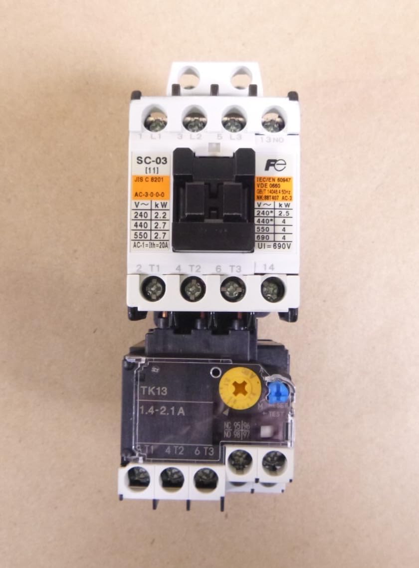 SC-03 For Fuji SW-NO3/T Magnetic Starter 110V Coil With Thermal Relay TK13 1.4-2.1 A