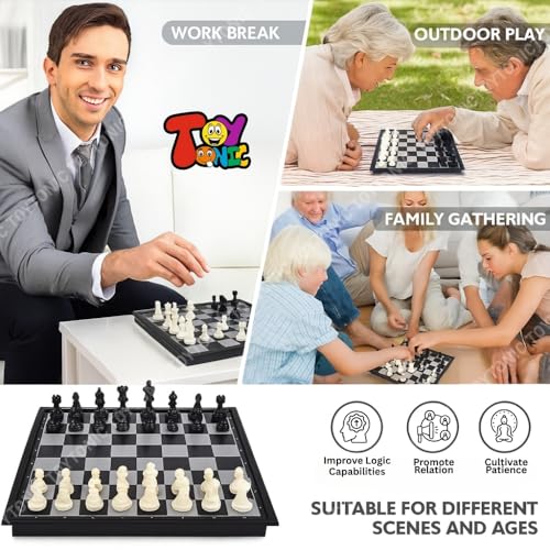 Image of Toytonic Magnetic Travel Chess Board Game Set Folding Portable Case for Kids and Adults