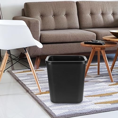 Caneca de basura plástica negra ahorro espacio 15L miniatura 6