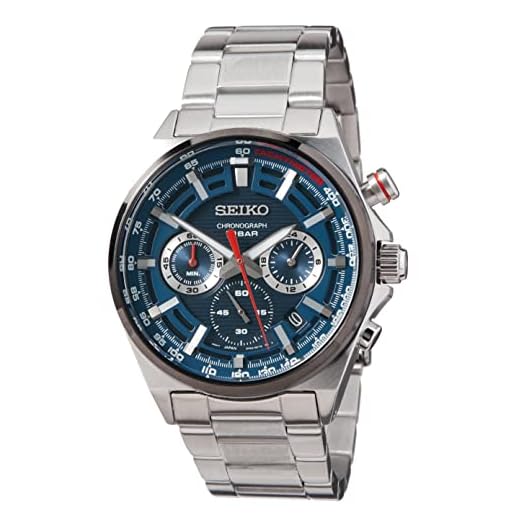 Seiko Reloj Analógico para Hombres de Cuarzo con Correa en Acero Inoxidable SSB407P1