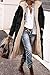 Mmoneyake Women's Reversible Long Puffer Jacket Oversized Shearling Fleece Down Coats Thickened Warm Windbreakers Outerwear Black