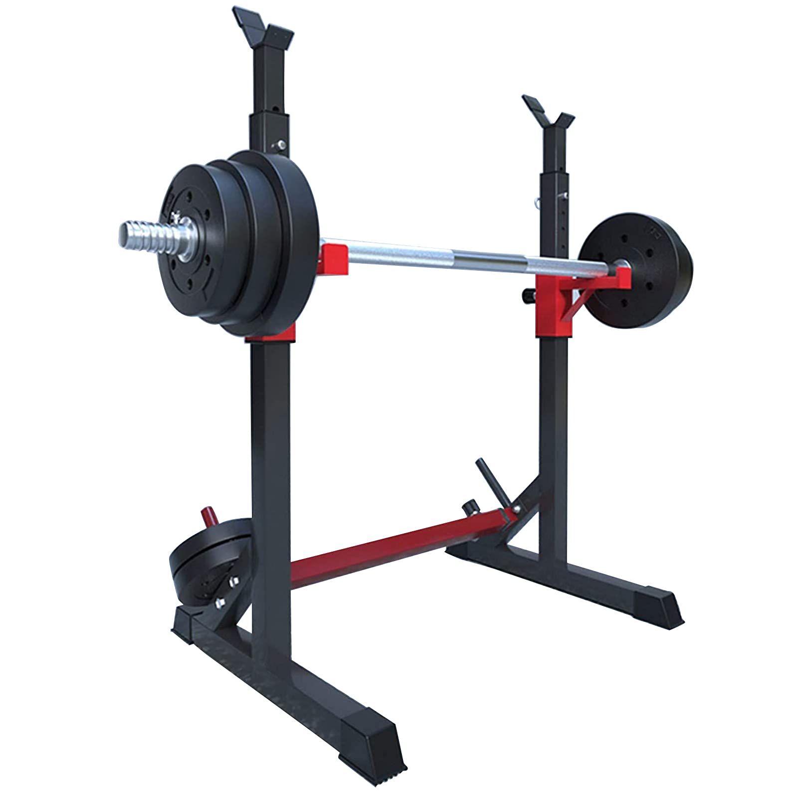 M-TOP Rack de Squat Haltérophilie Support, Réglable en Hauteur et en Largeur Supports de Rack Squat Cage de Squat-Supports de Squat Réglable/Multifonctions/pour la Salle de Sport