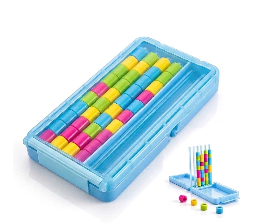 Mini Colour Stack Challenge, Portable Colour Match, 40 Rings and Racks