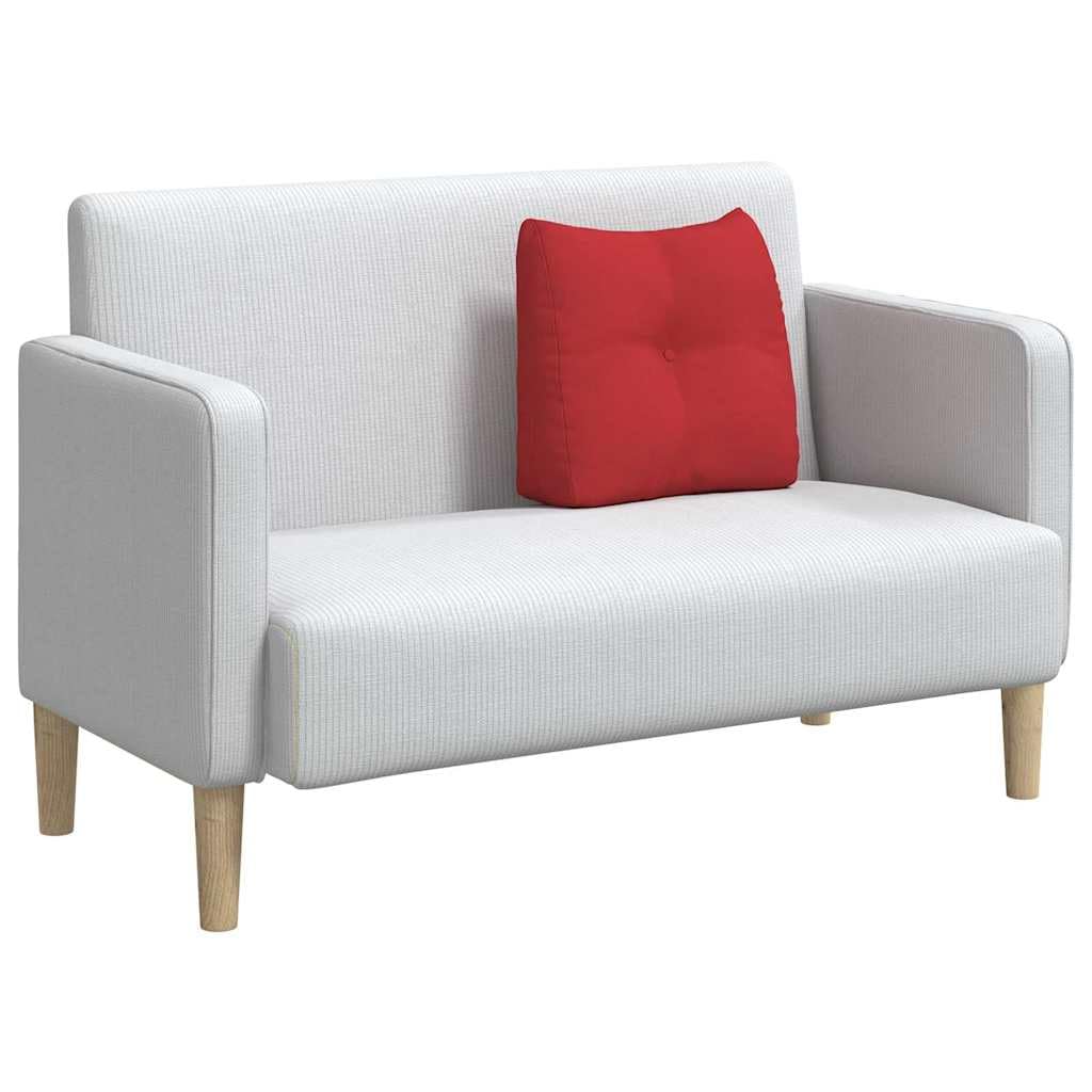 Cojín lumbar de tela roja 45 x 24 x 50 cm, cojín lumbar ergonómico con relleno de poliéster para oficina, sofá, cama, sillón y silla de ruedas, soporte de columna vertebral y postura