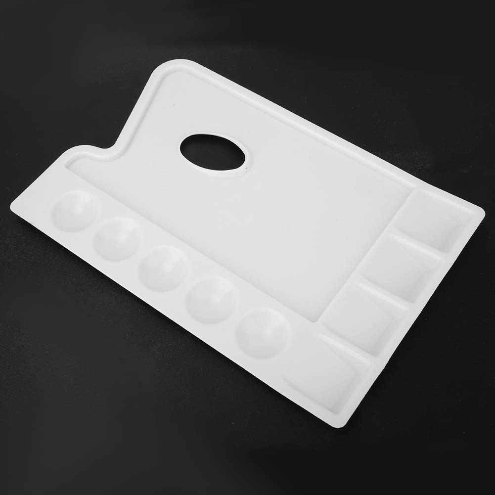 Jelquix Artist Palette Thick PVC Paint Tray | Bevel Grip, Smooth Edges, Color Mixing Pallet for Professional Painting and Outdoor Sketching