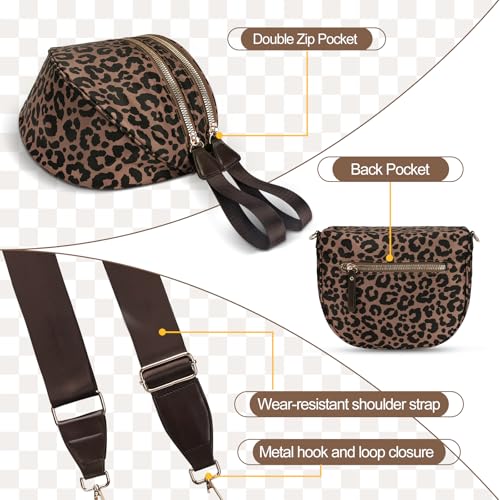 Image of Checkered Crossbody Bag, Bum Bags for Women Crossbody,Spacious Sling Bag Purse Fanny Packs with Shoulder Strap