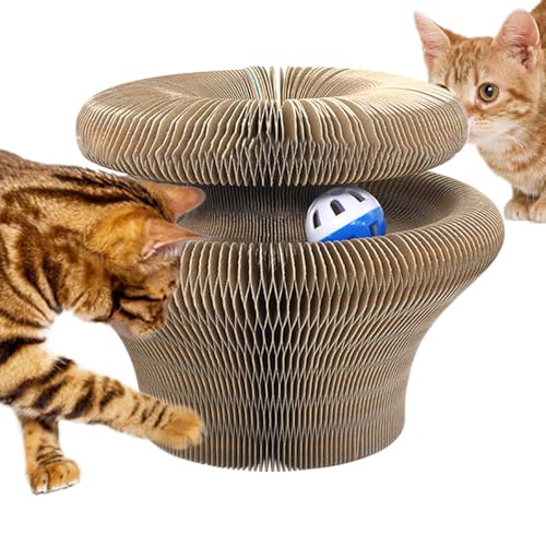 猫用のユニークなアクティブ猫おもちゃ 36x36x11 Cm オルガン猫スクラッチボードおもちゃ 630g リサイクル可能な段ボール ダンボール おもちゃのボール インタラクティブパッド猫のおもちゃ、猫の屋内遊び用