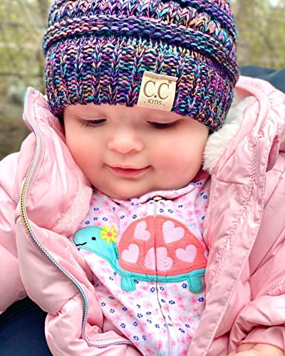 Image of Funky Junque Kids Baby Toddler Ribbed Knit Children's Winter Hat Beanie Cap
