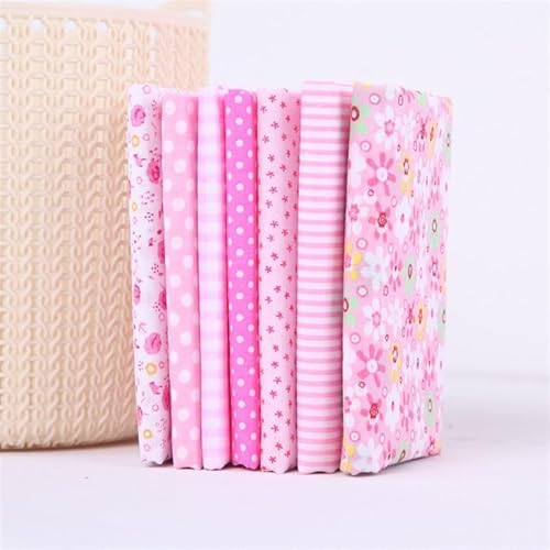 7Pcs Top Cotton Craft Fabric Bundle Squares Patchwork,DIY Sewing Scrapbooking Quilting Floral Dot Pattern Craft and Hobby Fabric,Fabric Arts,Crafts and Sewing10 x 10