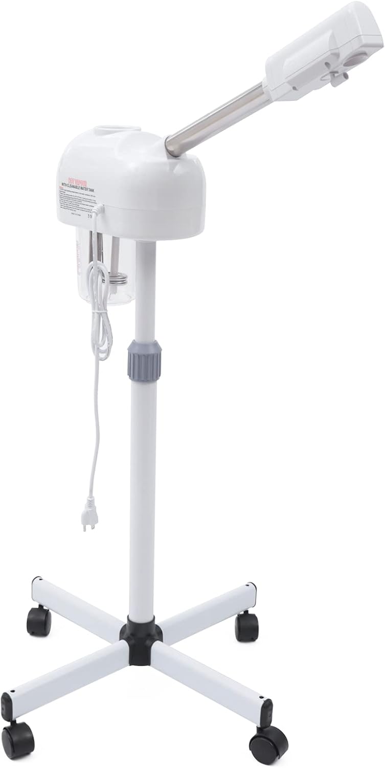 Professional Ozone Facial Steamer for Clean Skin, Facial Steamer with LCD Display,Timer Function, Adjustable Height & Rolling Wheels for Esthetician, Use at Home & Salon, Spa with Hot Mist Professional Ozone Facial Steamer for Clean Skin, Facial Steamer with LCD Display,Timer Function, Adjustable Height & Rolling Wheels for Esthetician, Use at Home & Salon, Spa with Hot Mist