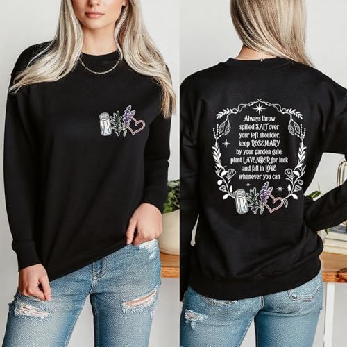 Salt Rosemary Lavender Love Sweatshirt Funny Quote Shirt Fall Halloween Sweatshirts2