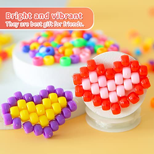 Iooleem Pony Beads(1000Pcs 10 Multi-Colored), Beads For Jewelry Making, Pony Beads For Crafts, Beading Supplies, Arts & Crafts Materials For Jewelry Making. #TOP5