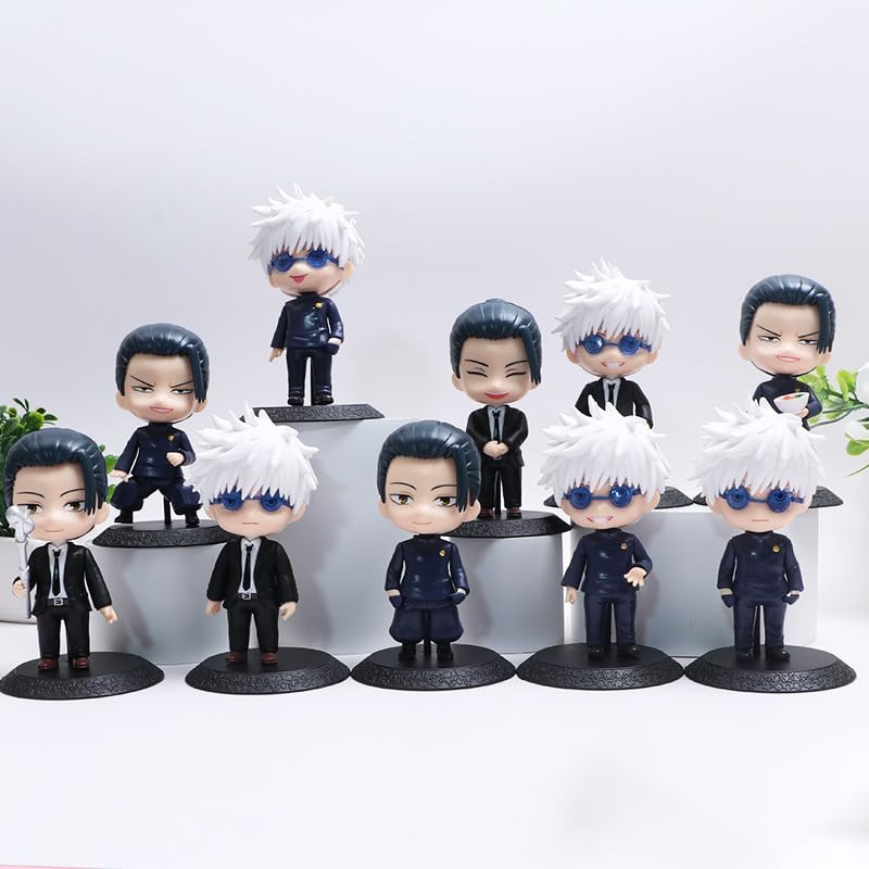 Zhongkaihua Geto Suguru Gojo Satoru PVC Noodle Figures 5.5 Inch Anime PVC Model Office Car Christmas Home Decoration Ornament Birthday Gift