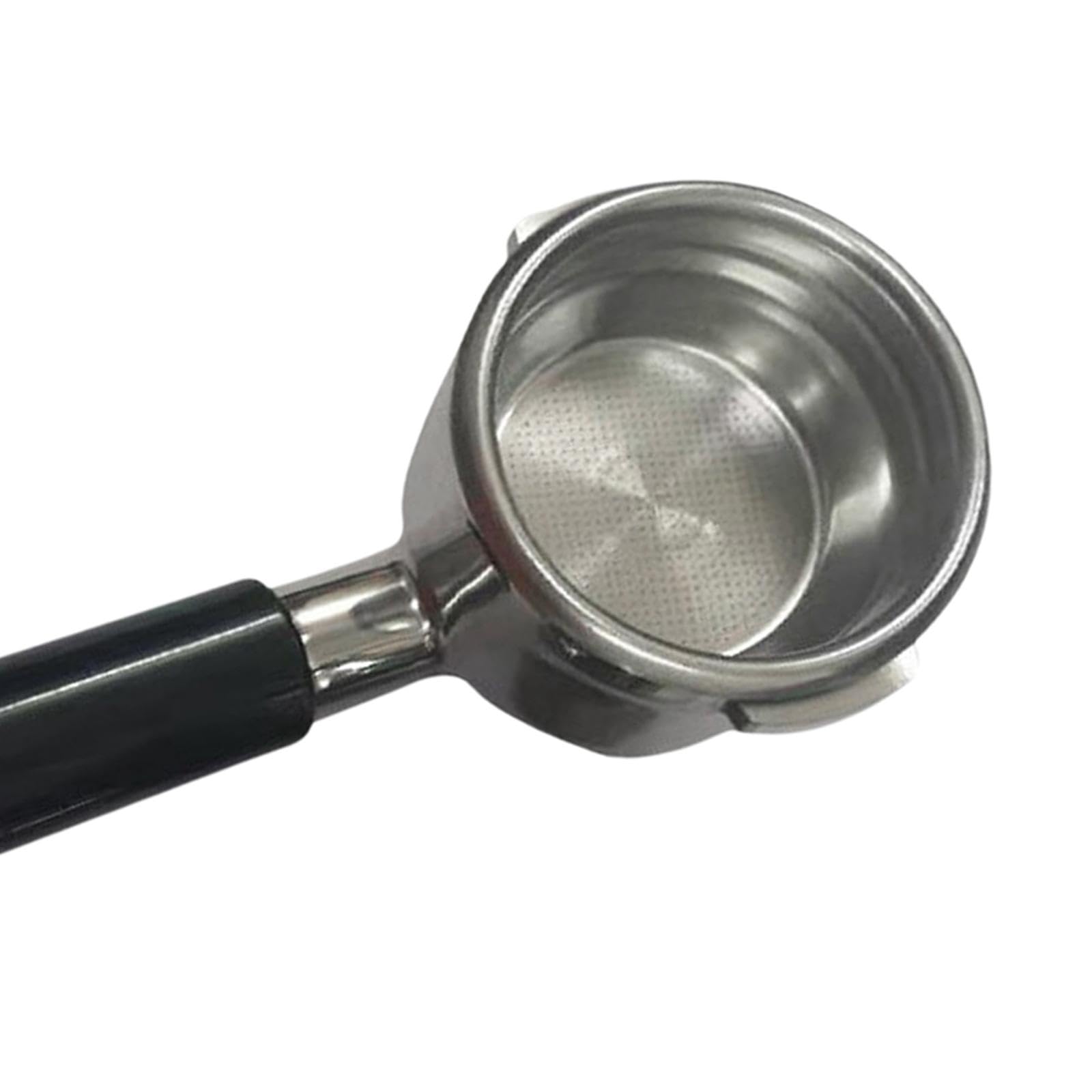 Gralara Portafiltro Sin Fondo de 58mm con Tamper de Aleación Y Acero Inoxidable para Cafetera Espresso con Superficie de Presión Circular Adecuado para