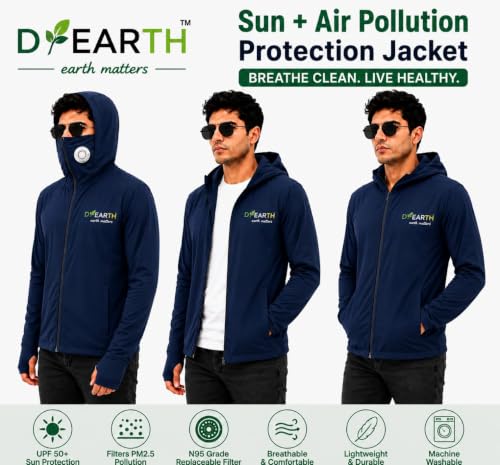 Image of D-EARTH Premium Sun + Air pollution Protection Jacket for Men
